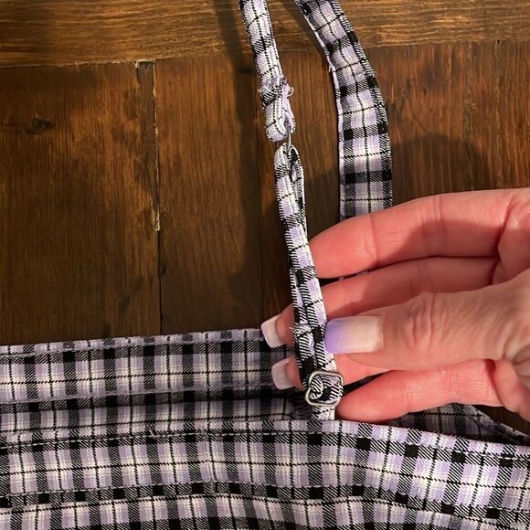 Hollister Advanced Stretch Plaid Crop Top Size XS - Picture 4 of 11